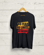 Buy No Fear No Limits No Excuses Shop premium graphic T shirt