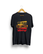 Buy No Fear No Limits No Excuses Shop premium graphic T shirt - Image 3