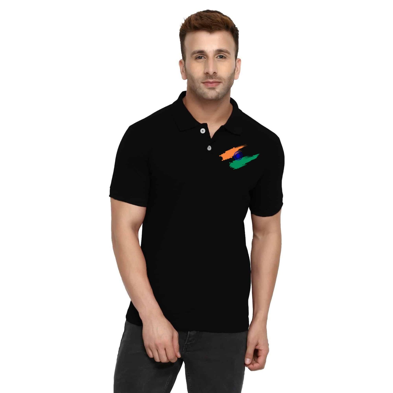 PicsArt_07-08-10.45.57 Black Unisex Polo T shirt