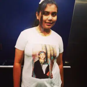lady customer in oikotaantees BTS collection
