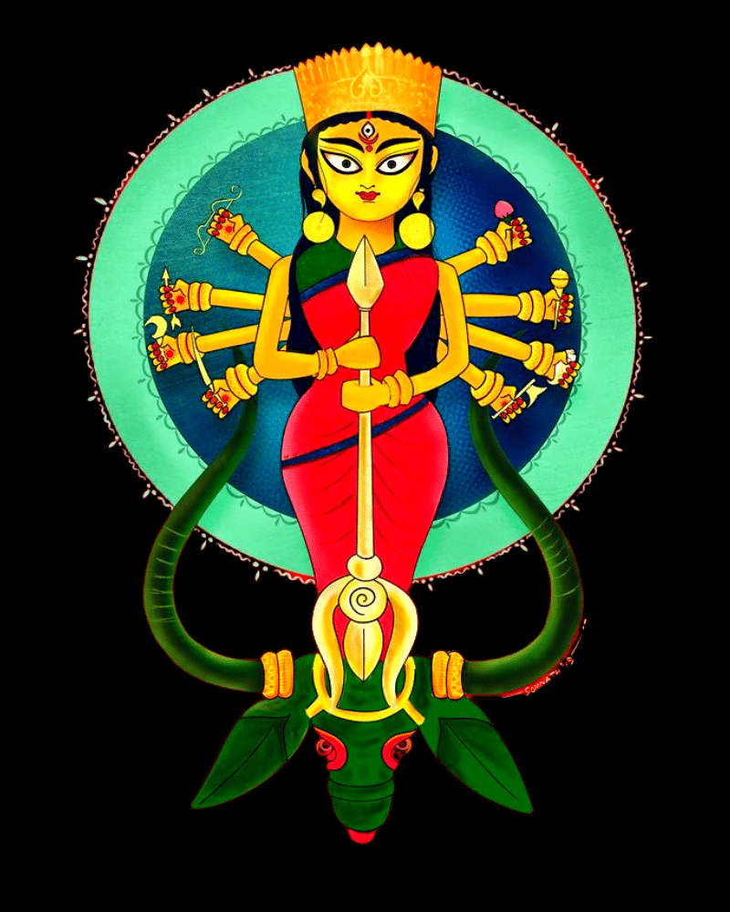 Buy Maa Durga Graphic Printed T Shirt - OikotaanTees - Bengali Printed T-Shirt Buy Maa Durga Graphic Printed T Shirt - OikotaanTees - Bengali Printed T-Shirt