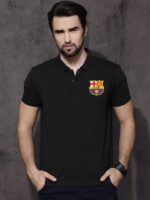 Barcelona FC Black Polo T shirt