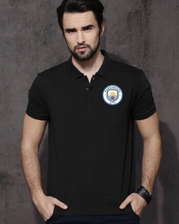 Manchester City Black Polo T shirt
