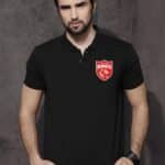Kings XI Punjab Black Unisex Polo (Punjab Kings) IPL T-shirt