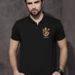 RCB Royal Challengers Bangalore Black Unisex Polo IPL T-shirt