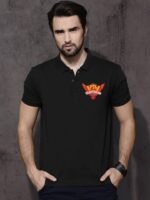 Sunrisers Hyderabad Black Unisex Polo IPL T-shirt Logo
