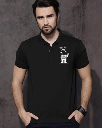 Peace out Black Polo T shirt