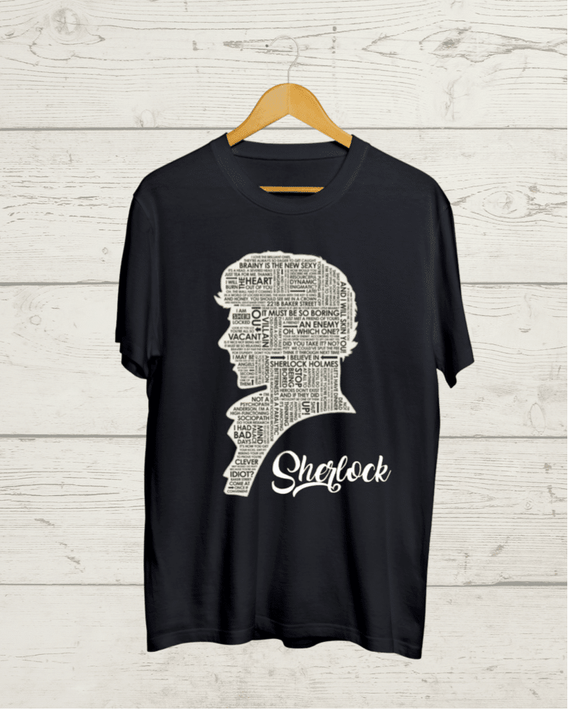 Sherlock Holmes Black T shirt product image Shop Latest Official Sherlock Holmes Black T shirt - Image 1