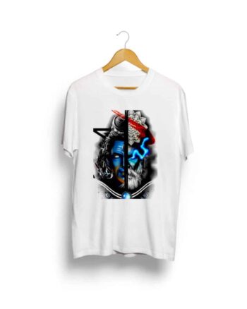 Bholebaba white round neck T-shirt