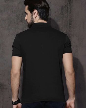 Back side Black Polo T shirt