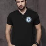 Chelsea black unisex polo T shirt
