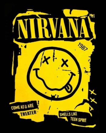 Buy Both Side Nirvana print Black T shirt