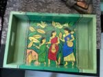 Buy Madhubani style wooden tray