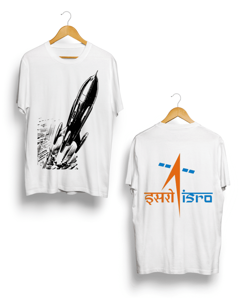ISRO X OikotaanTees both side print unisex T shirt Buy ISRO graphic print T shirt - Image 1