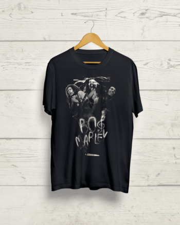 Buy Bob Marley Reggae Style Black Tshirt