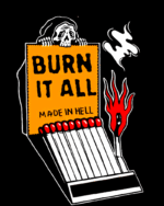 Buy Burn it all Black T shirt - Image 2