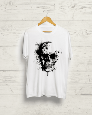 Buy Skull print white Tshirt