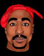 Buy Tupac Shakur print Black T shirt - Image 2
