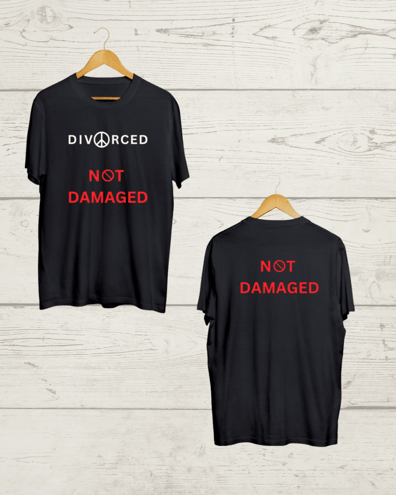 Buy both side print T shirt OikotaanTees Buy Both side print Divorcee Tshirt