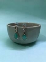 Buy AD Earing with Monalisa Stone Mint Green color
