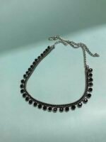 Buy Black Stone German Silver Necklace