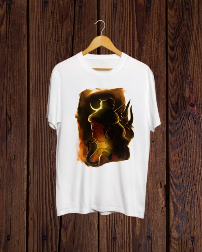 Buy Shiv Parvati White T shirt