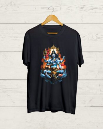 Buy Angry Shiva print Black T shirt