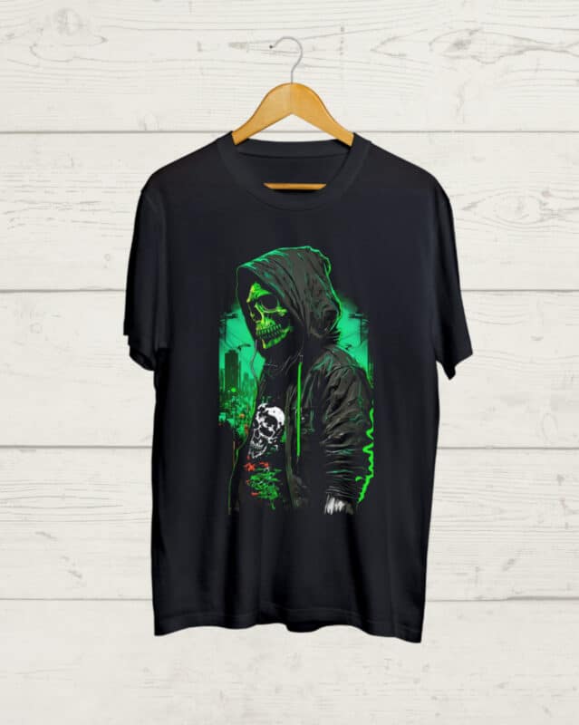 Skeleton Graphic print Black T shirt
