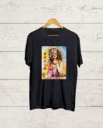 Janis Joplin print Black Tshirt
