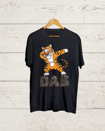 Tiger DAB print Black T shirt
