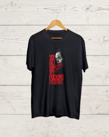 Joker Quote print Black Tshirt