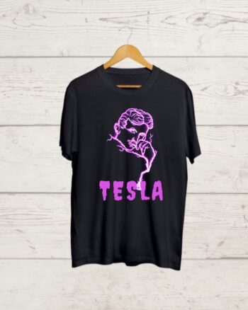 Buy Tesla print Black Tee shirt