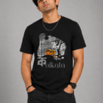 Buy Kolkata print Black T shirt