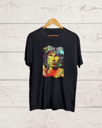 Jim Morrison print Black Tshirt