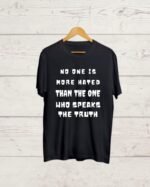 Buy Quotation print Black Tshirt