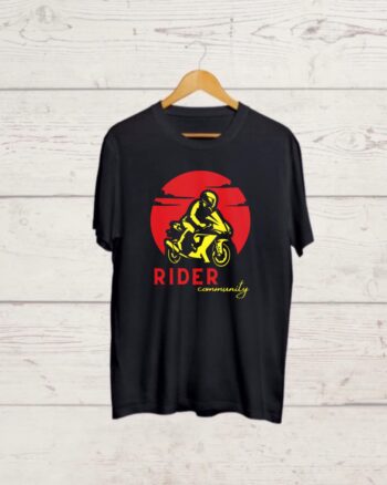 Buy Rider Community Black T shirt