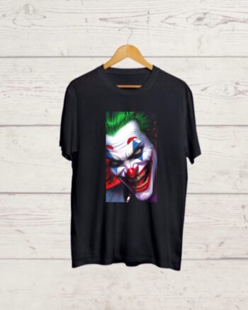 Buy Smiling Joker print Black T shirt