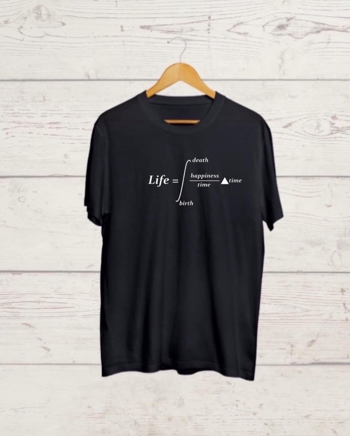 Buy Life explained mathematically print Tshirt Meaning of Life print Black T shirt