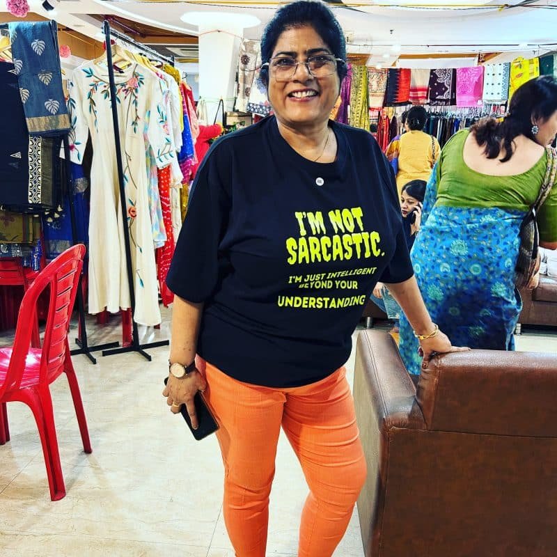 PRINTED BLACK T SHIRT