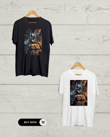 Batman print Round neck T shirt
