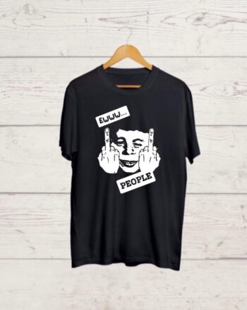 Anti Social art print Black Tshirt
