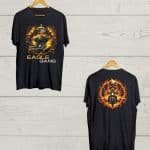 Both side Eagle print Black T shirt