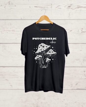 Buy Psychedelic Vibes Black T shirt