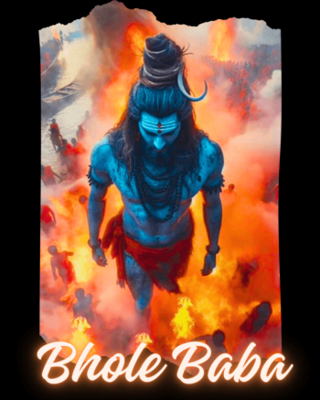 Buy Bhole Baba print Black T shirt