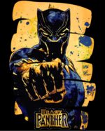 Buy Black Panther print Black T shirt Marvel Comics Tshirt