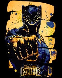 Buy Black Panther print Black T shirt Marvel Comics Tshirt