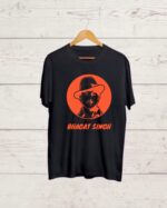 Buy Bhagat Singh print Black T shirt