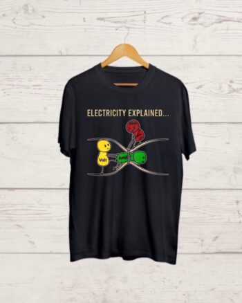 Electricity explained Black T shirt