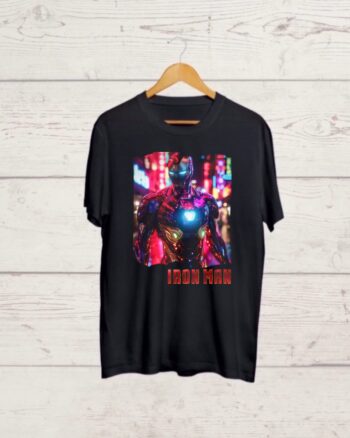 Buy Iron Man print Black T shirt