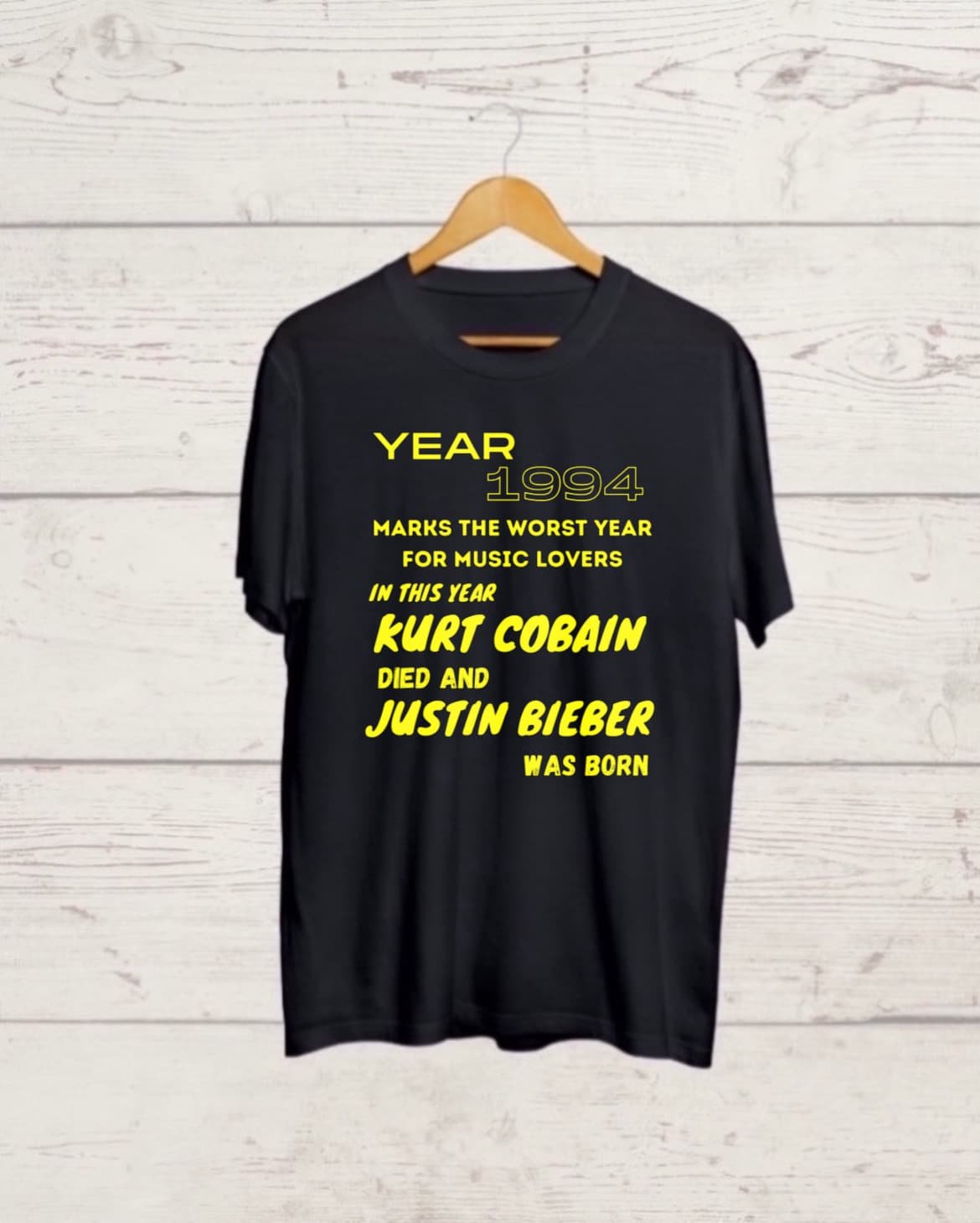 Buy Kurt Cobain Vs Justin Bieber T shirt Kurt Cobain Vs Justin Bieber Tshirt